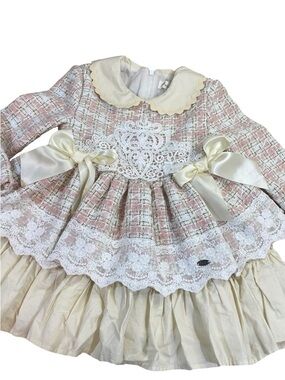 Pettigirl Plaid Tweed Ruffle Dress